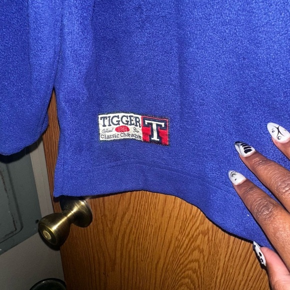 Vintage Tigger The Disney Store Quarter-Zip Pullover Sweater Mens Large - Picture 2 of 5